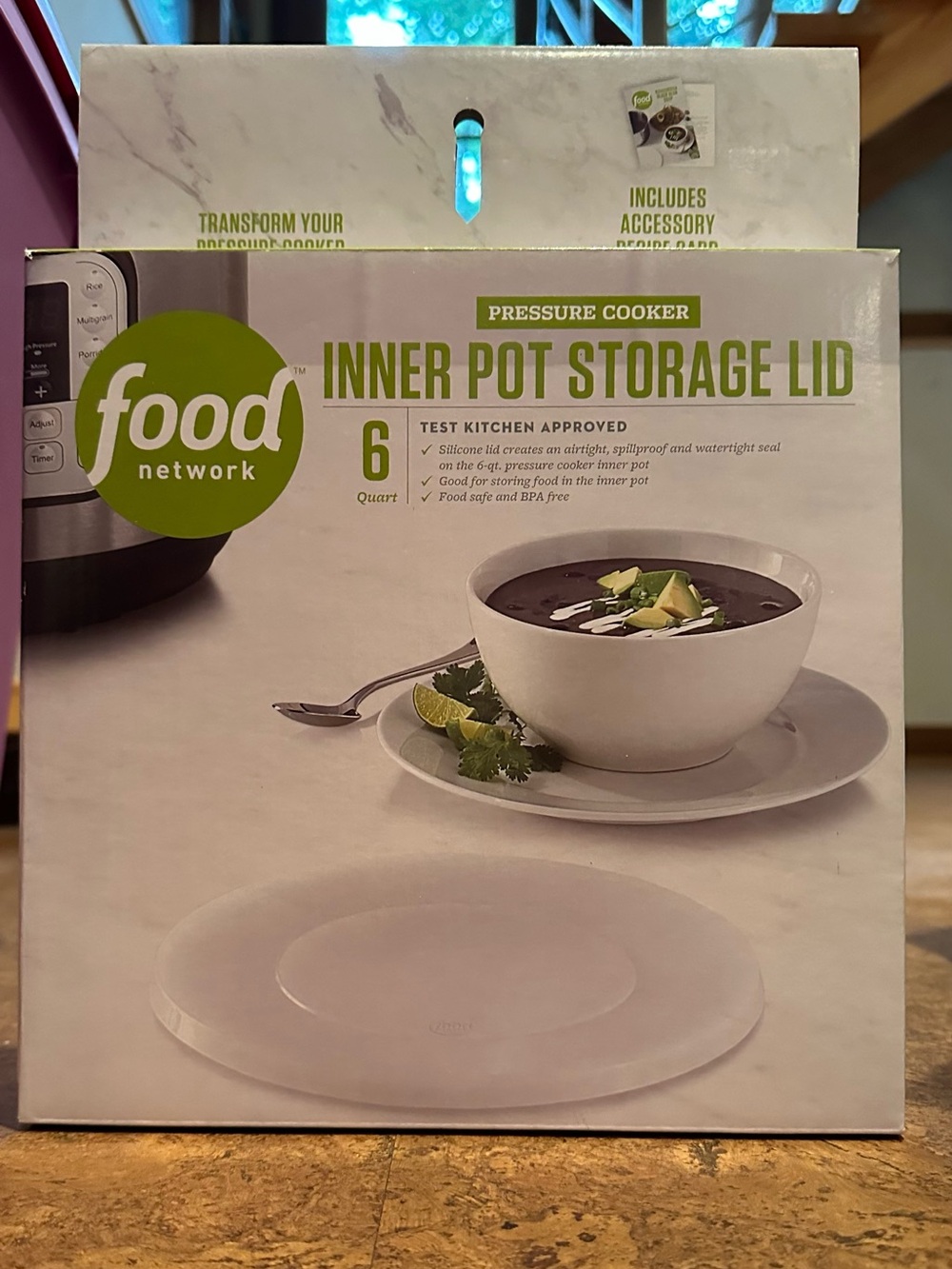 Food Network White/Clear Inner Pot Storage Lid for 6-Quart Pressure Cookers